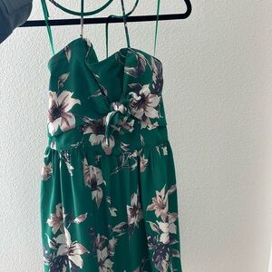 Sugarlips Teal Floral Dress
